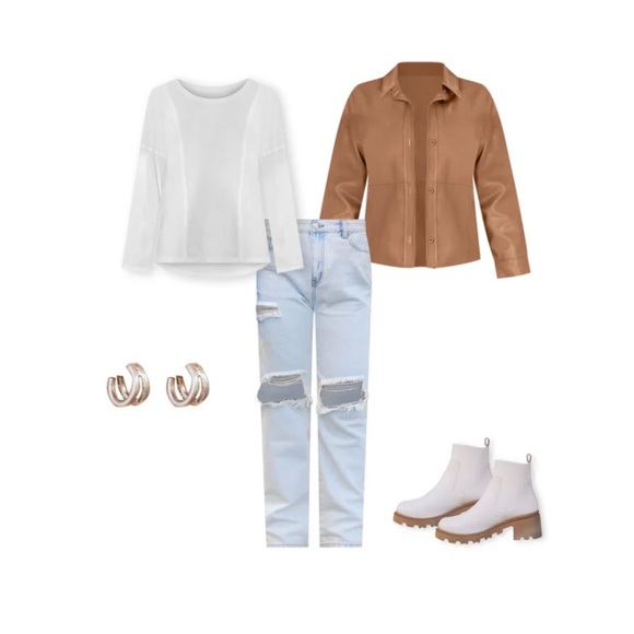 NWT Sam Edelman Lulia Chelsea Modern Ivory White Lugg Rubber Leather Boots - Picture 10 of 14